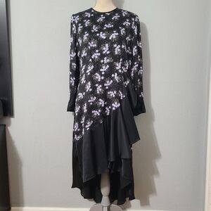 ByTiMo Asymmetrical Floral Long‎ Sleeve Dress Size Large